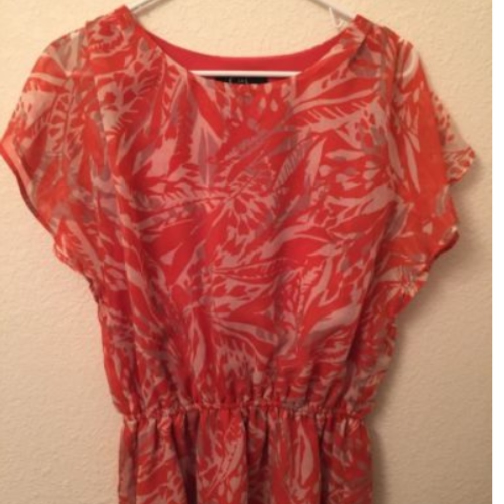 CoupDeChance Floral Pattern S/S peasant top Sz 38